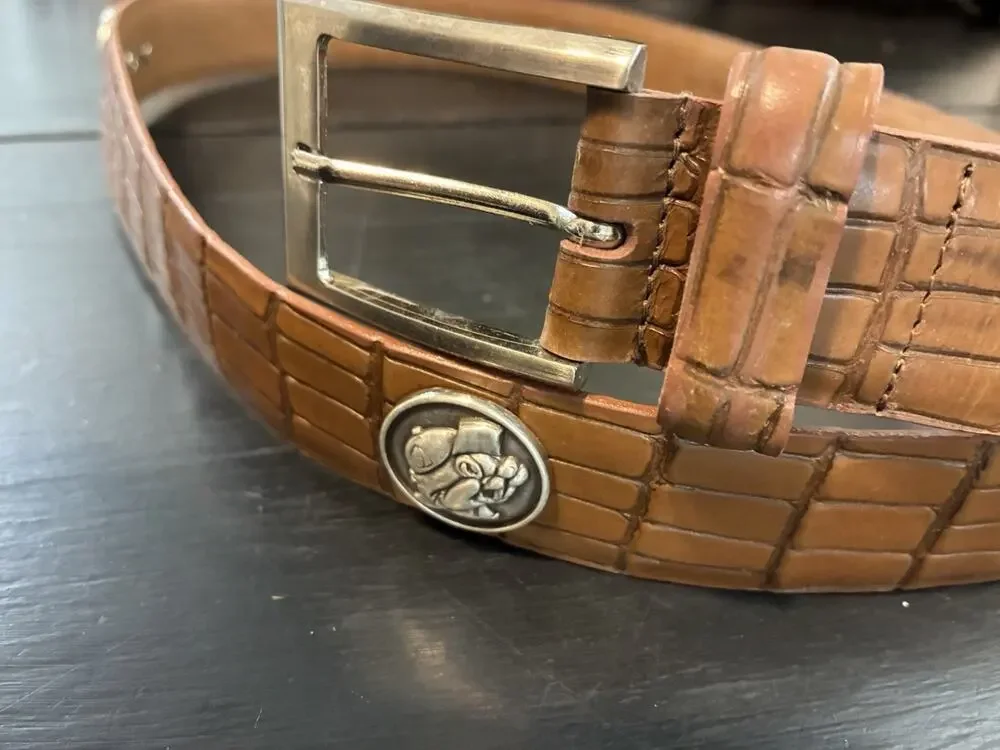 Brown Genuine Leather Belt With 4 Buc-ee’s Conchos Size 40 New